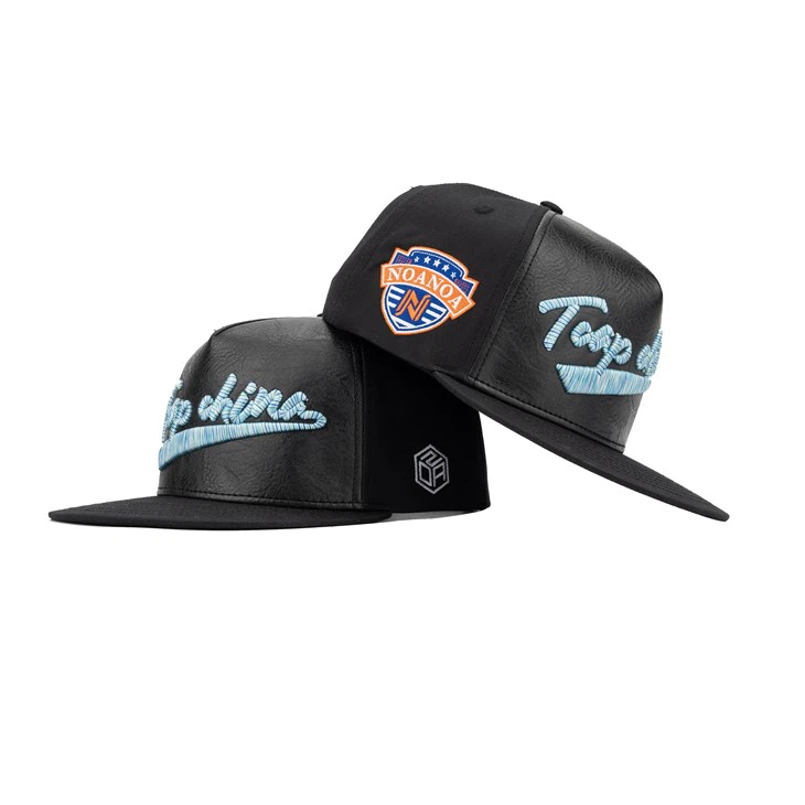 TCAP Custom Underbrim Cap Snapback din piele și material de bumbac 5 panouri